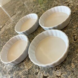 Vintage mini tartlet ceramic ramekins